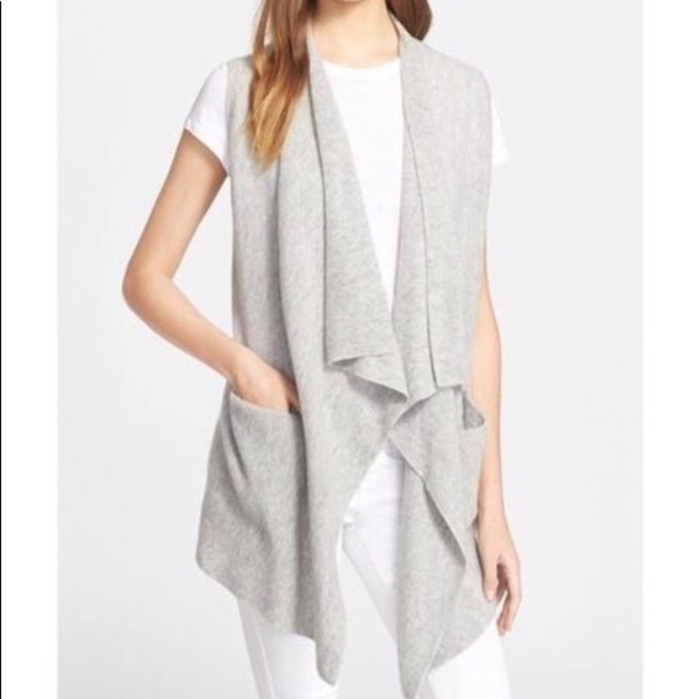 NWT Vince Cashmere Sweater Vest Draped Cardigan XS - Picture 4 of 8